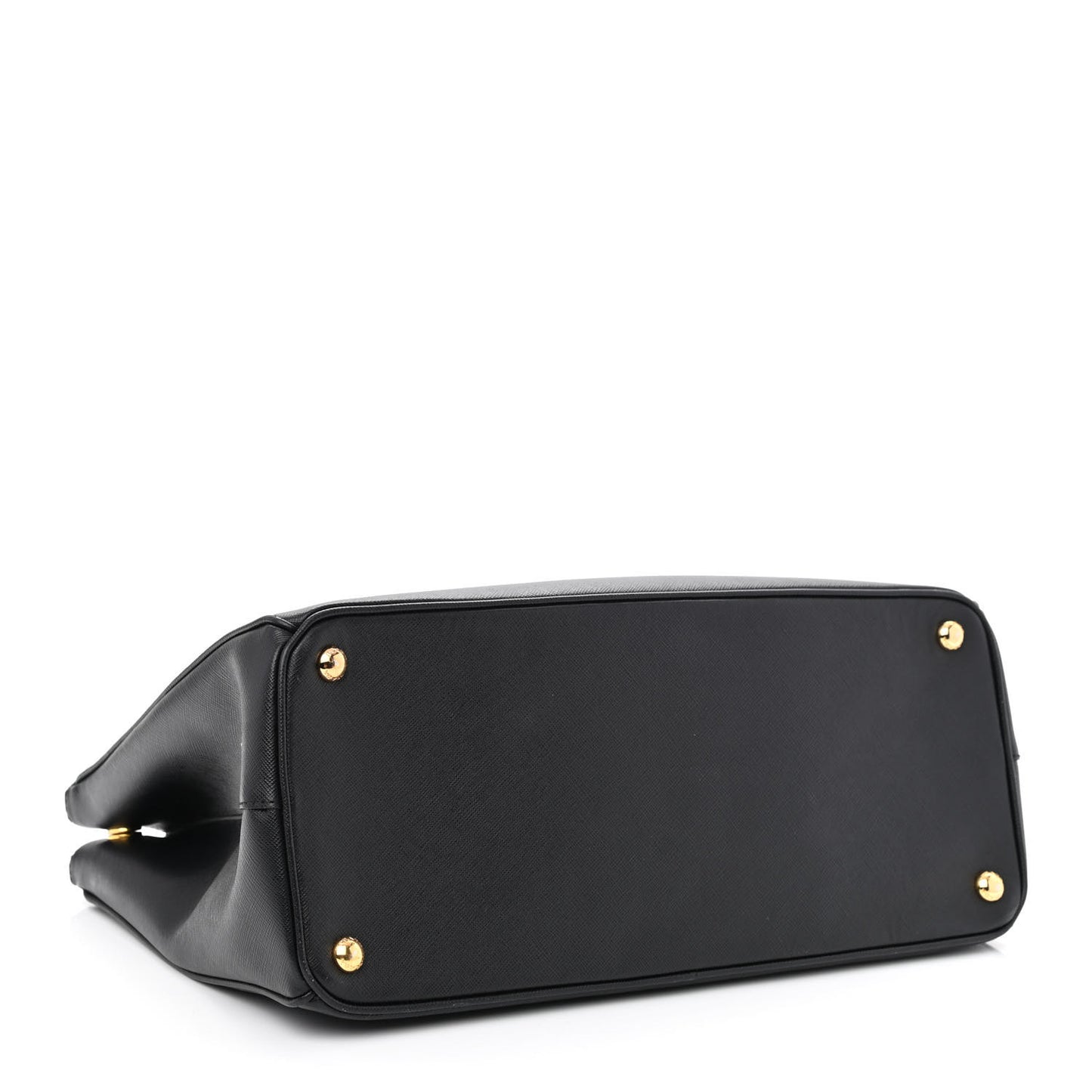 Saffiano Medium Galleria Double Zip Tote Black