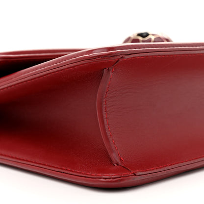 Bulgari Quilted Nappa Smooth Calfskin Serpenti Forever Diamond Blast Shoulder Bag Red 8 of 10