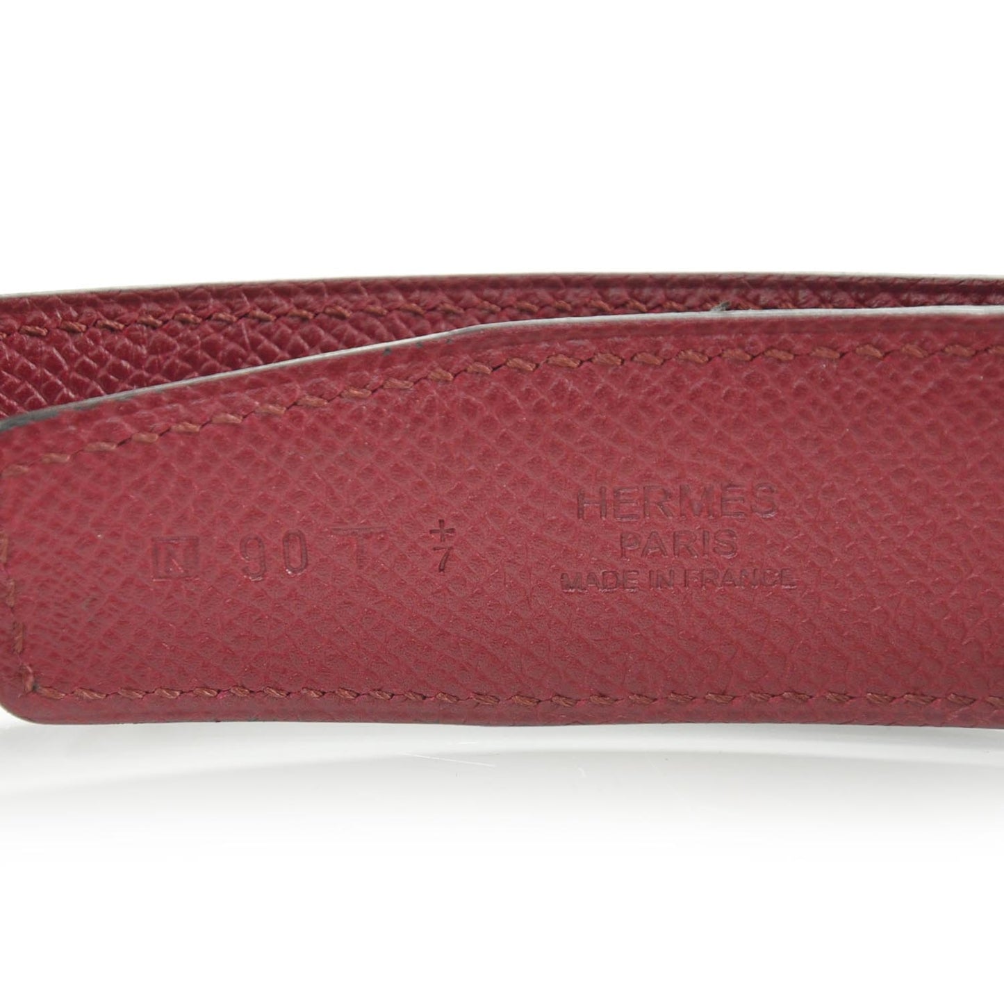 Leather Reversible Enamel H Belt 90 Iris