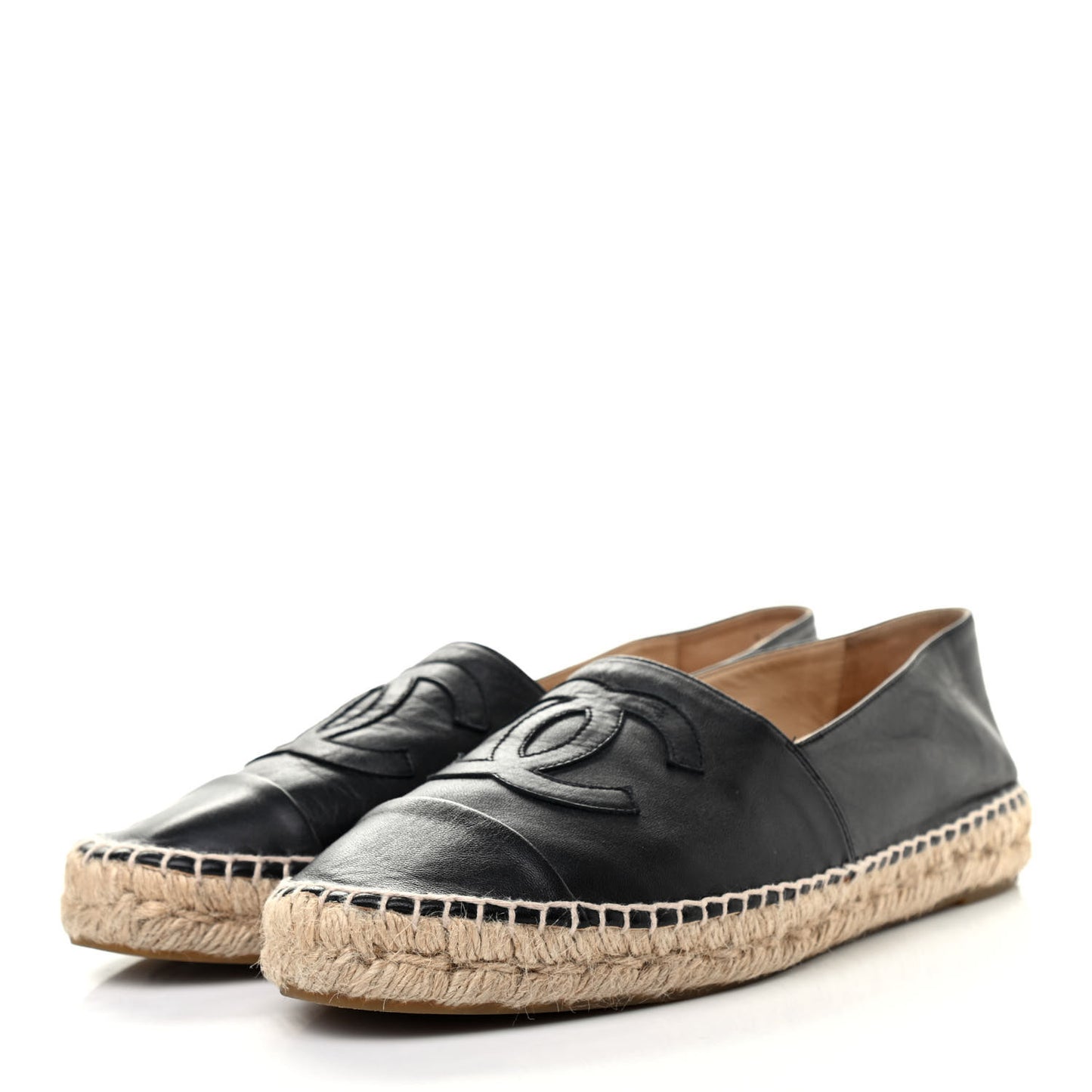 Lambskin CC Espadrilles 40 Black