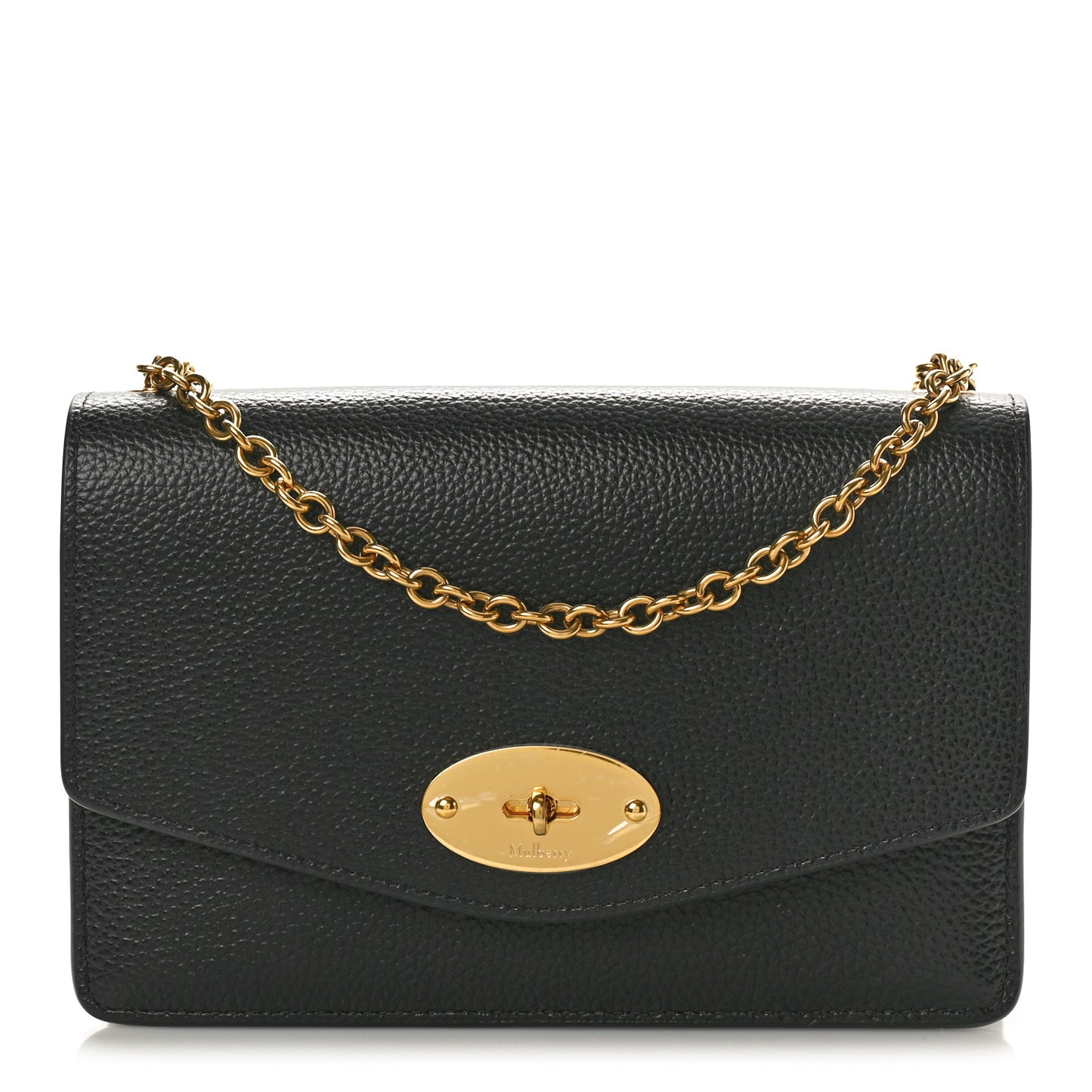 Small Classic Grain Calfskin Small Darley Black