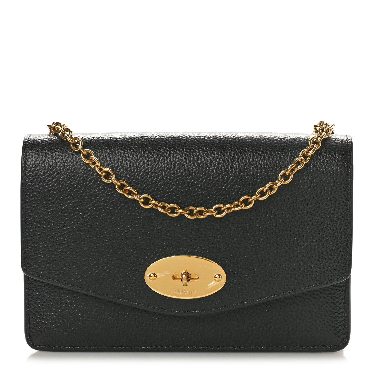 Mulberry Small Classic Grain Calfskin Small Darley Black 1 of 9