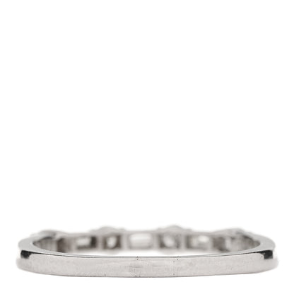 Tiffany Platinum Diamond Round Baguette Half Band Ring 56 7.5 3 of 5