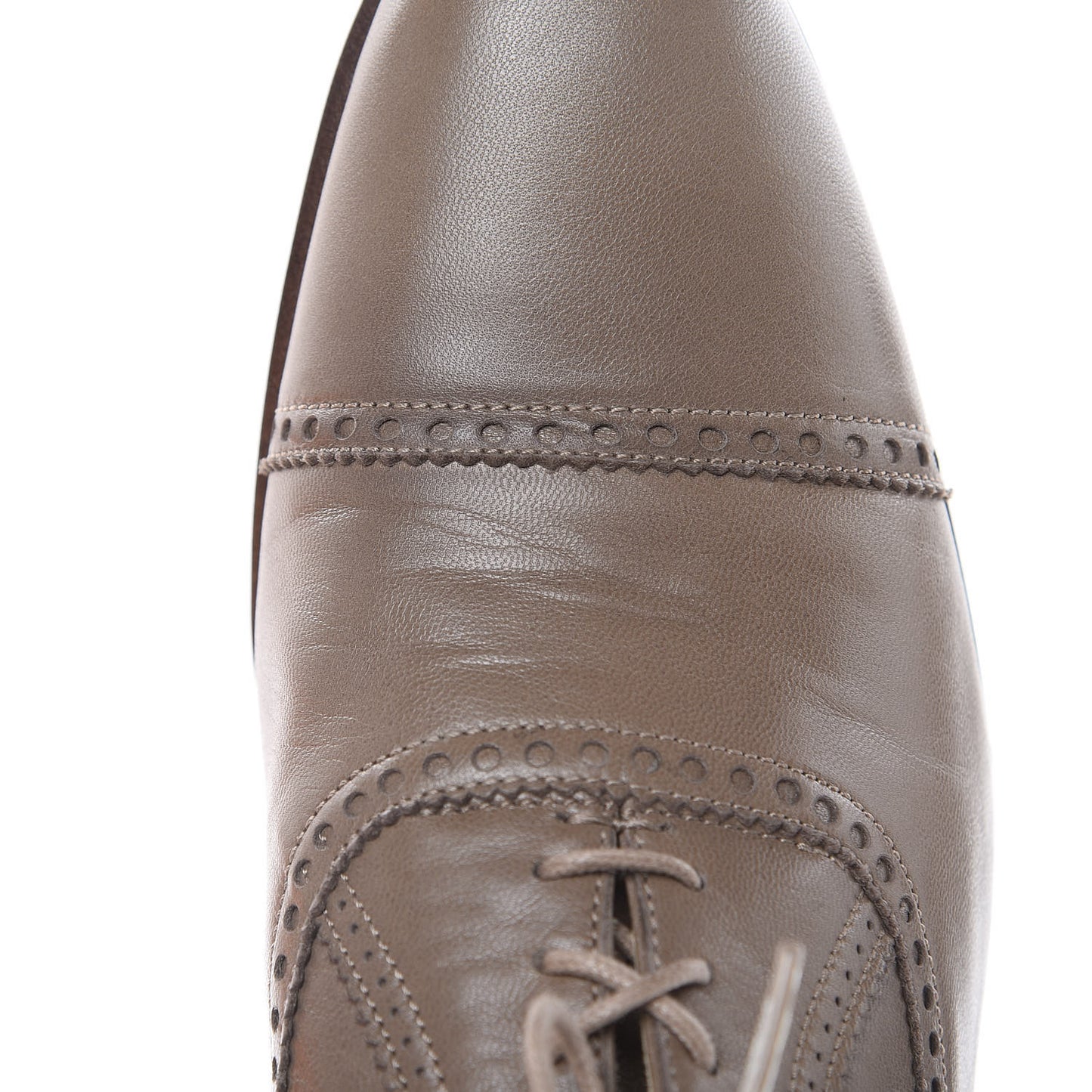 Veau Patine Womens Louise Oxfords 38 Etoupe