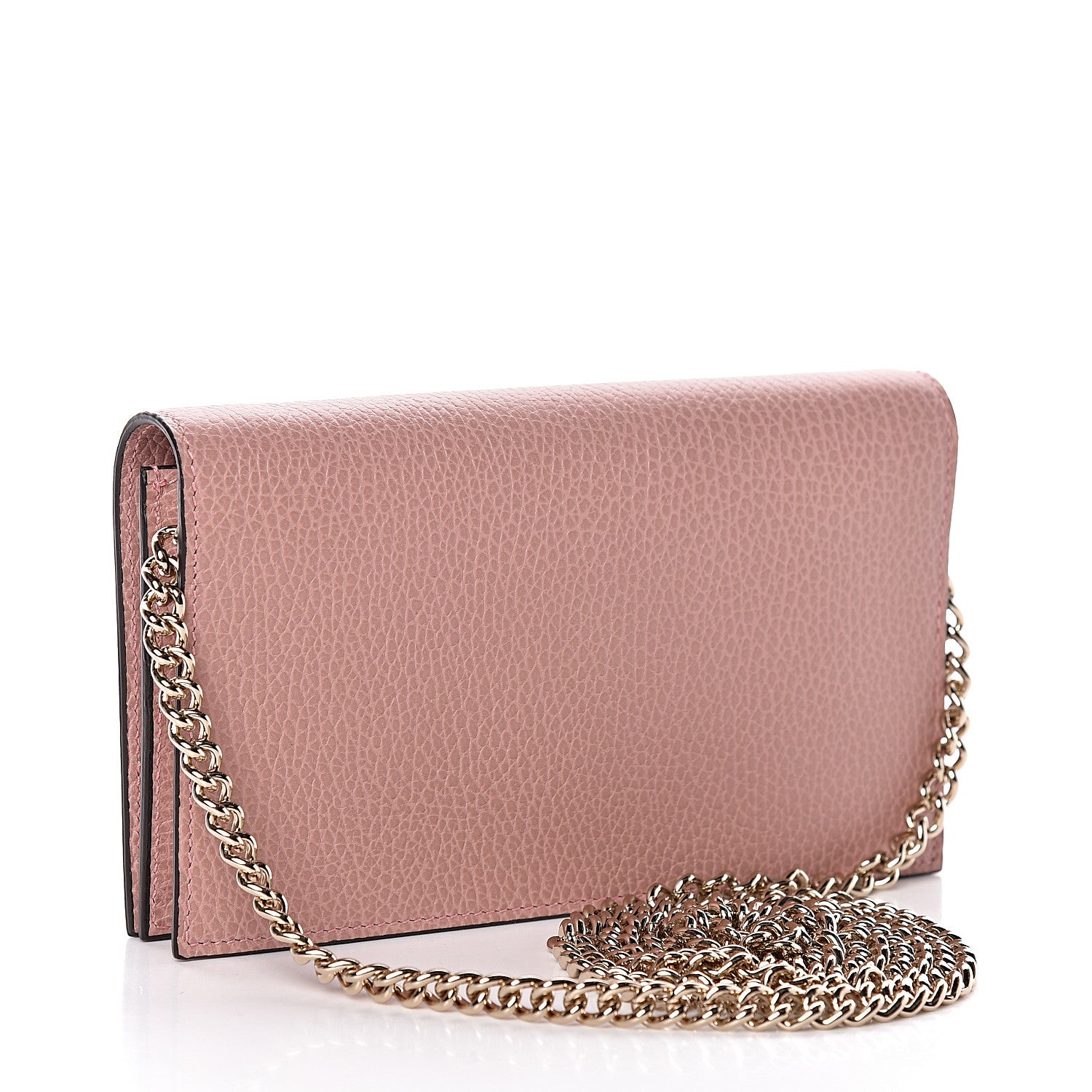 Gucci Dollar Calfskin Medium Betty Chain Wallet Soft Pink 3 of 11