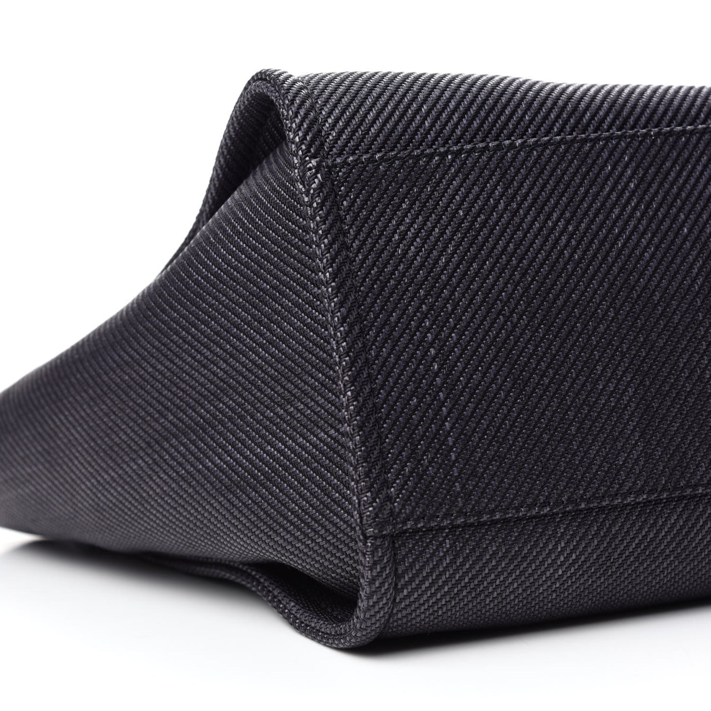 Mixed Fibers Calfskin Medium Deauville Tote Black
