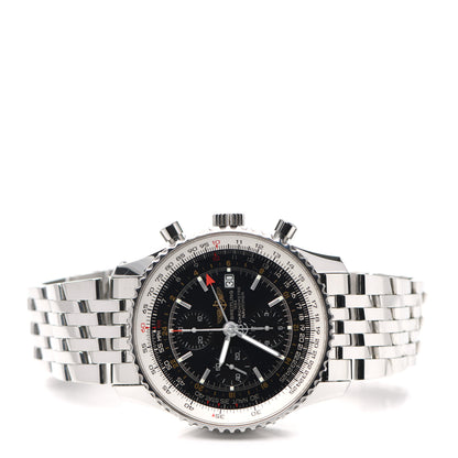 Breitling Stainless Steel 46mm Navitimer GMT World Automatic Watch Black A24322 2 of 5