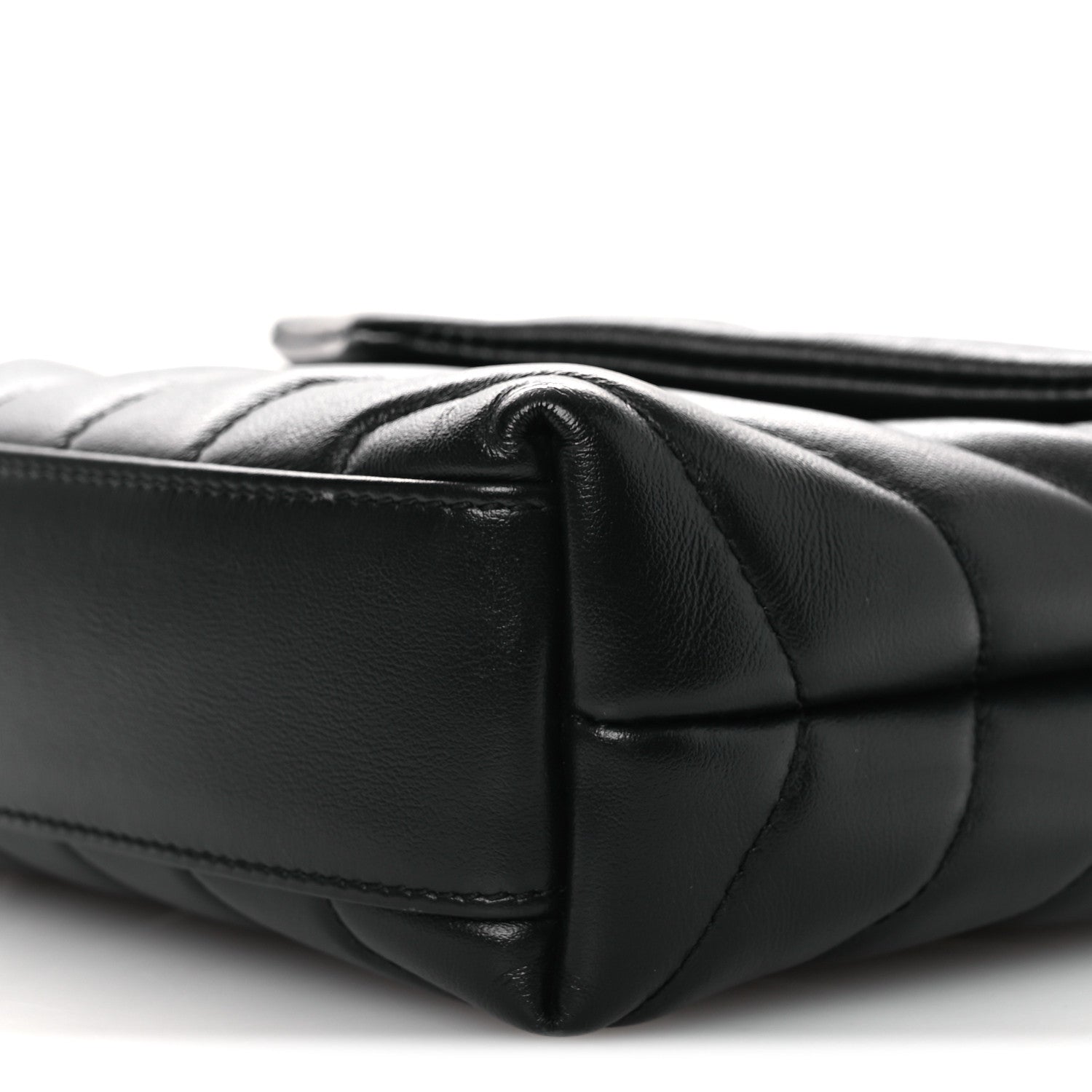 Saint Laurent Calfskin Y Quilted Monogram Monochrome Toy Loulou Crossbody Bag Black 19 of 28