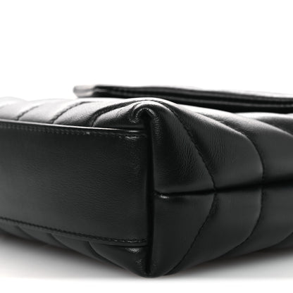 Saint Laurent Calfskin Y Quilted Monogram Monochrome Toy Loulou Crossbody Bag Black 19 of 28