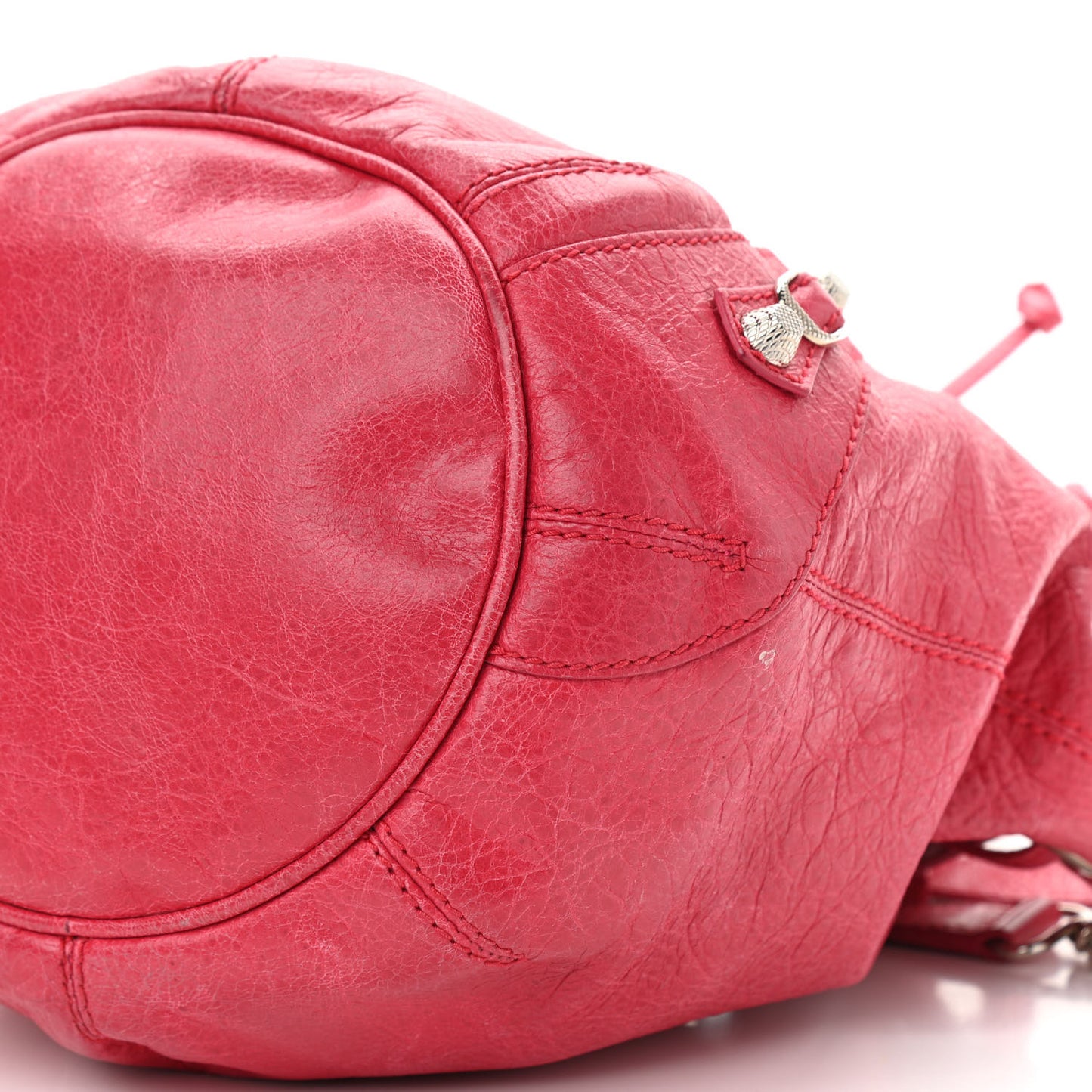 Agneau Giant 12 Silver Hardware Mini Pompon Rose Thulian