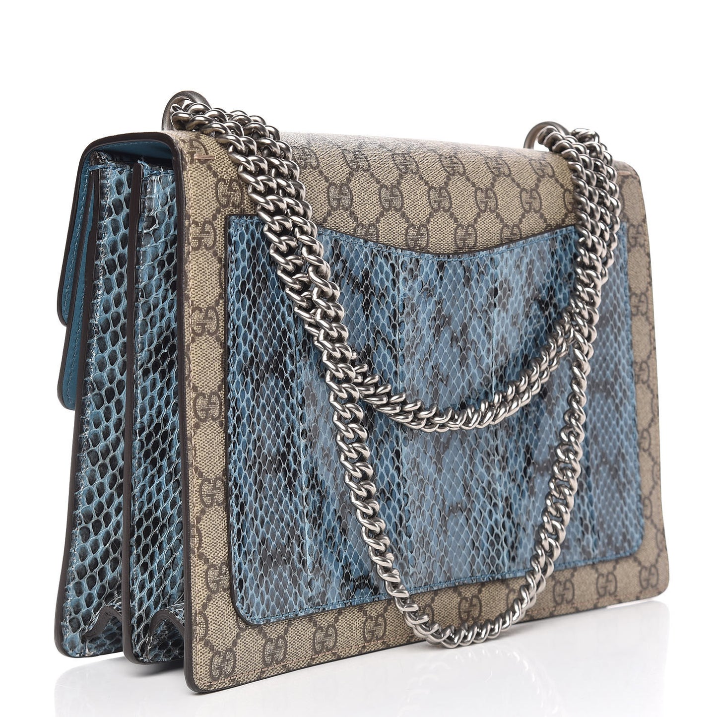 GG Supreme Monogram Python Embroidered Medium Dionysus Shoulder Bag
