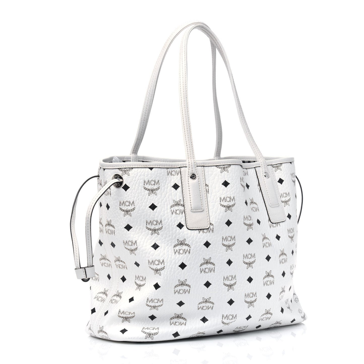Visetos Medium Liz Reversible Shopper Tote White