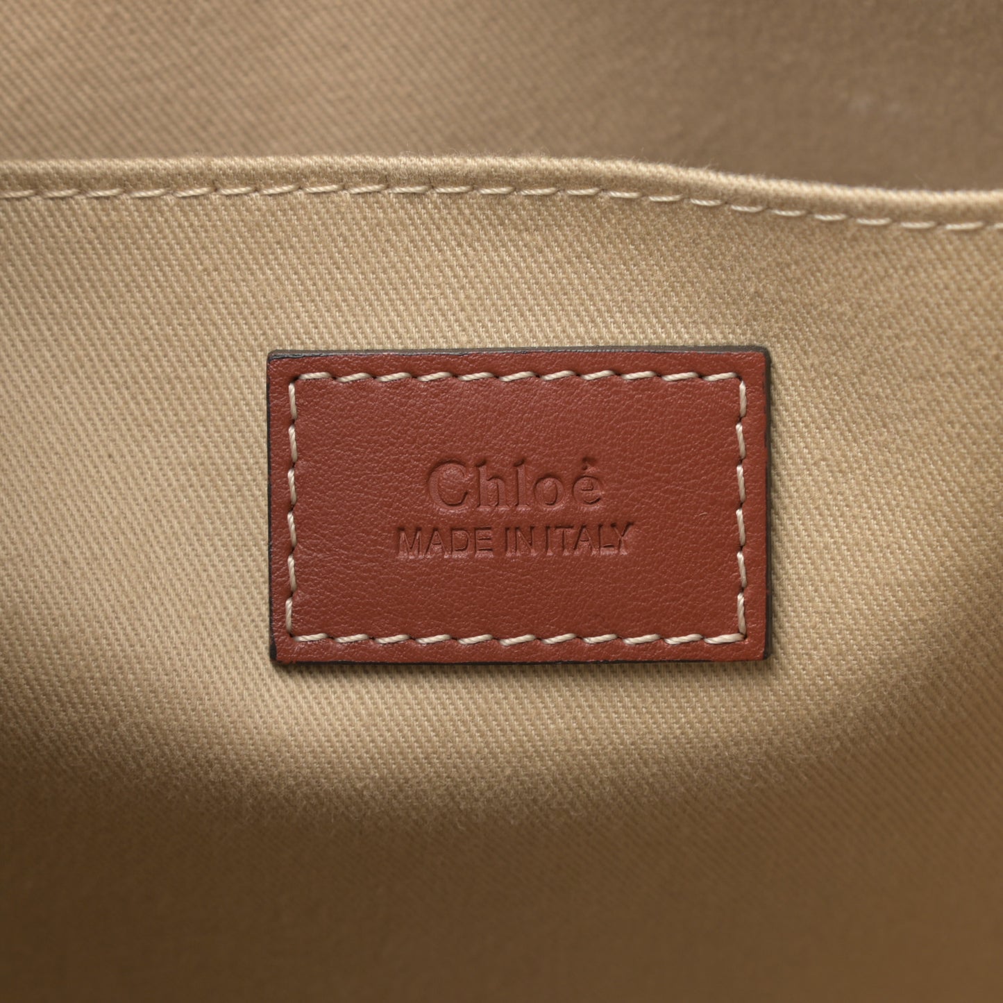 Cotton Calfskin Medium Woody Ribbon Tote White Brown