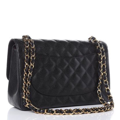 Chanel Caviar Quilted Jumbo Double Flap Black 3 of 10