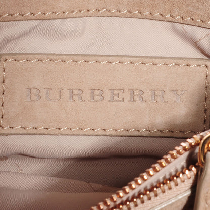 Burberry Suede and Lace Clutch Nude 6 of 8