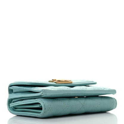 Chanel Caviar Quilted Small Boy Flap Wallet Light Blue 4 of 8