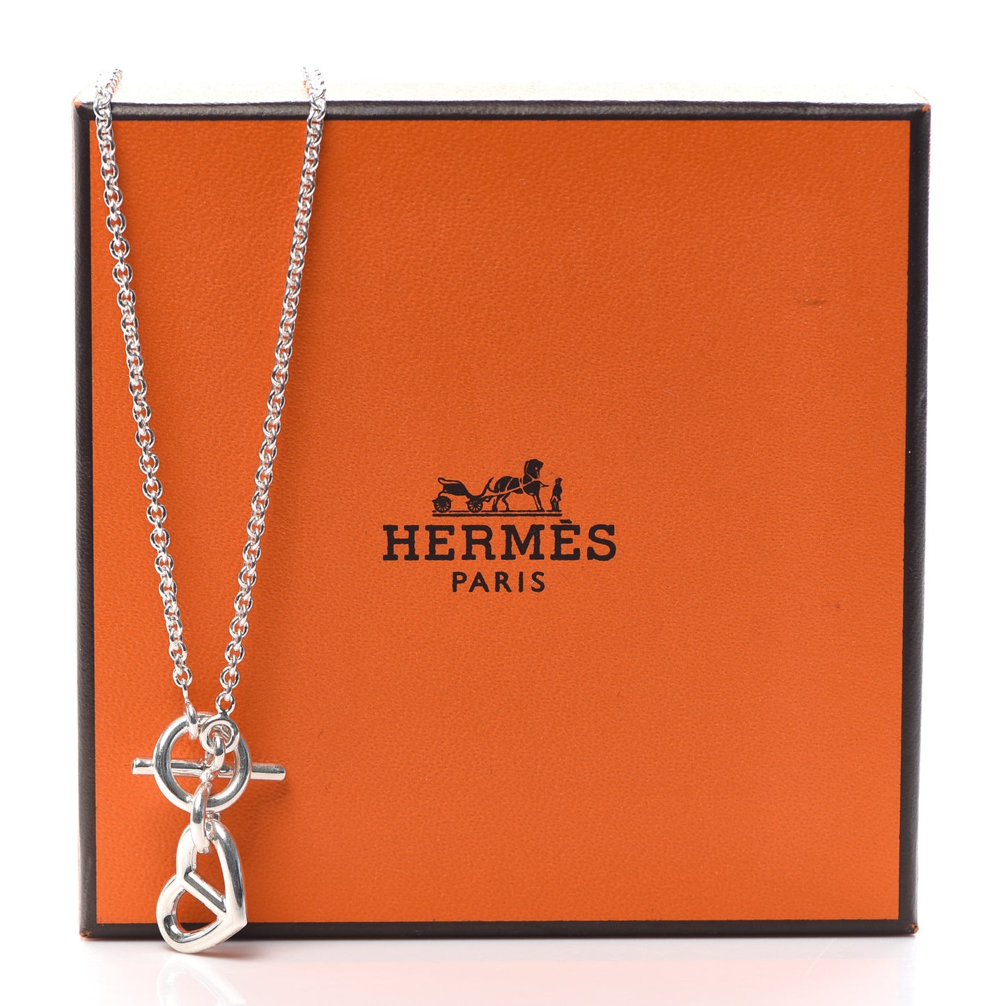 Sterling Silver Chaine D'Ancre Heart Toggle Necklace