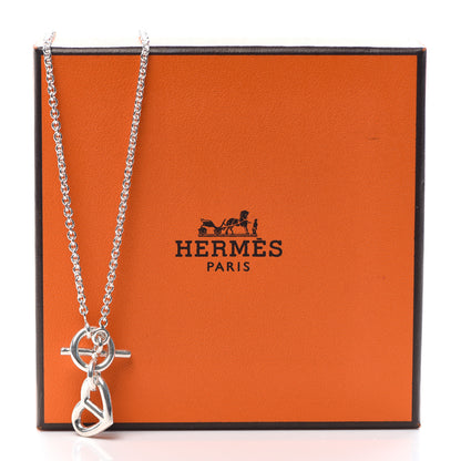 Hermes Sterling Silver Chaine D'Ancre Heart Toggle Necklace 6 of 6