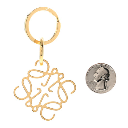 Loewe Metal Anagram Bag Charm Key Holder Gold 2 of 4