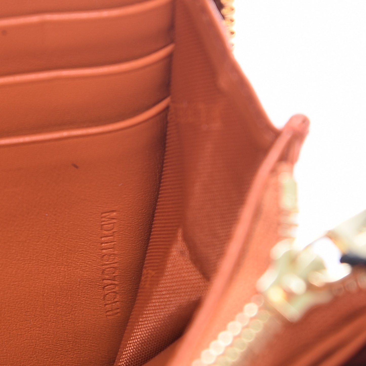 Haymarket Check Large Ziggy Zip Around Wallet Burnt Amber