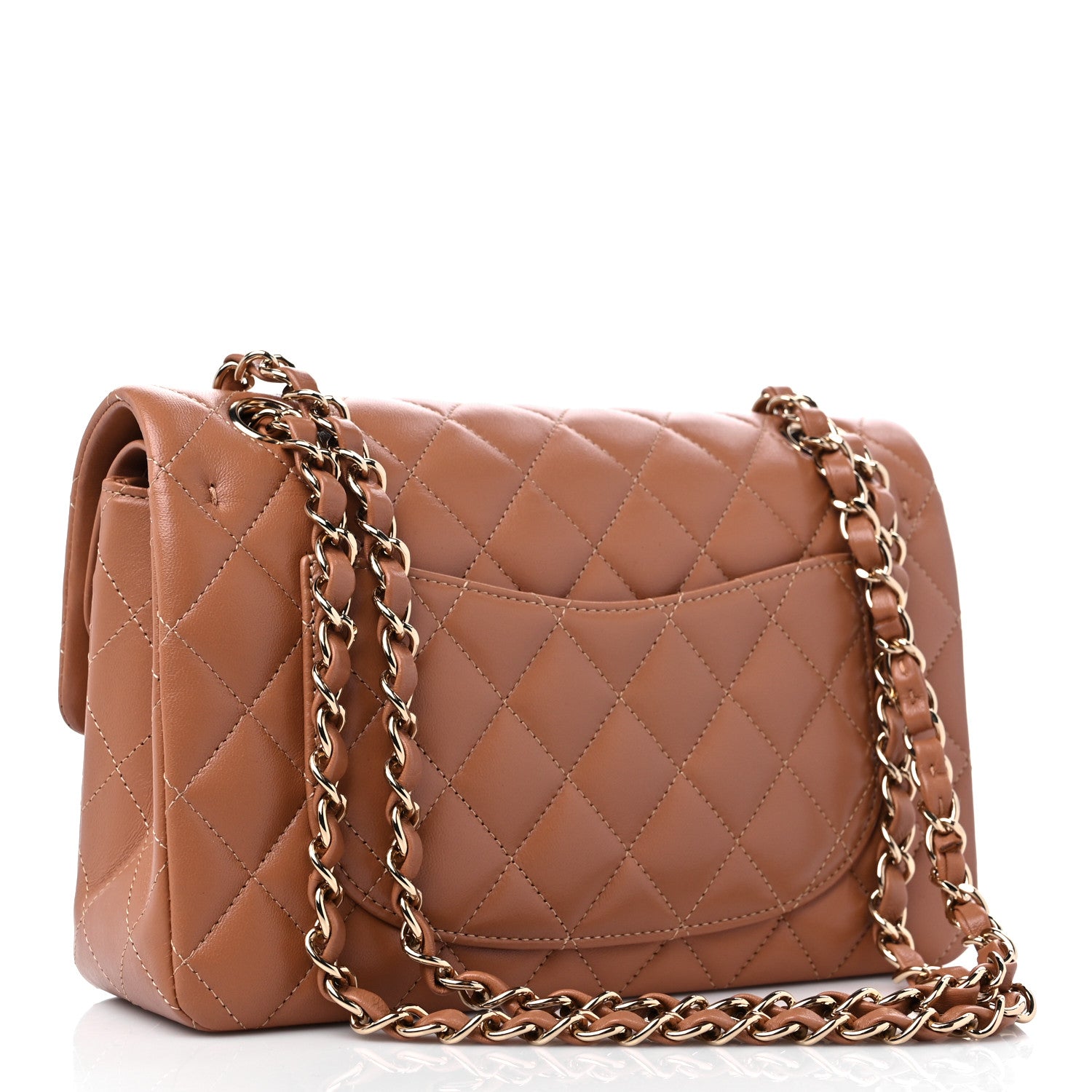 Chanel Lambskin Quilted Small Double Flap Brown 3 of 9