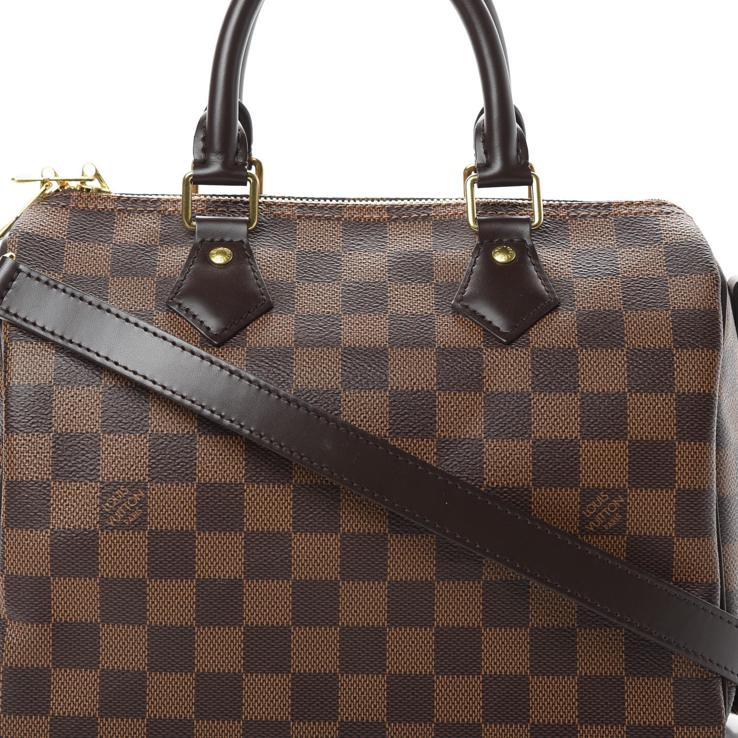 Louis Vuitton Damier Ebene Speedy Bandouliere 25 9 of 13