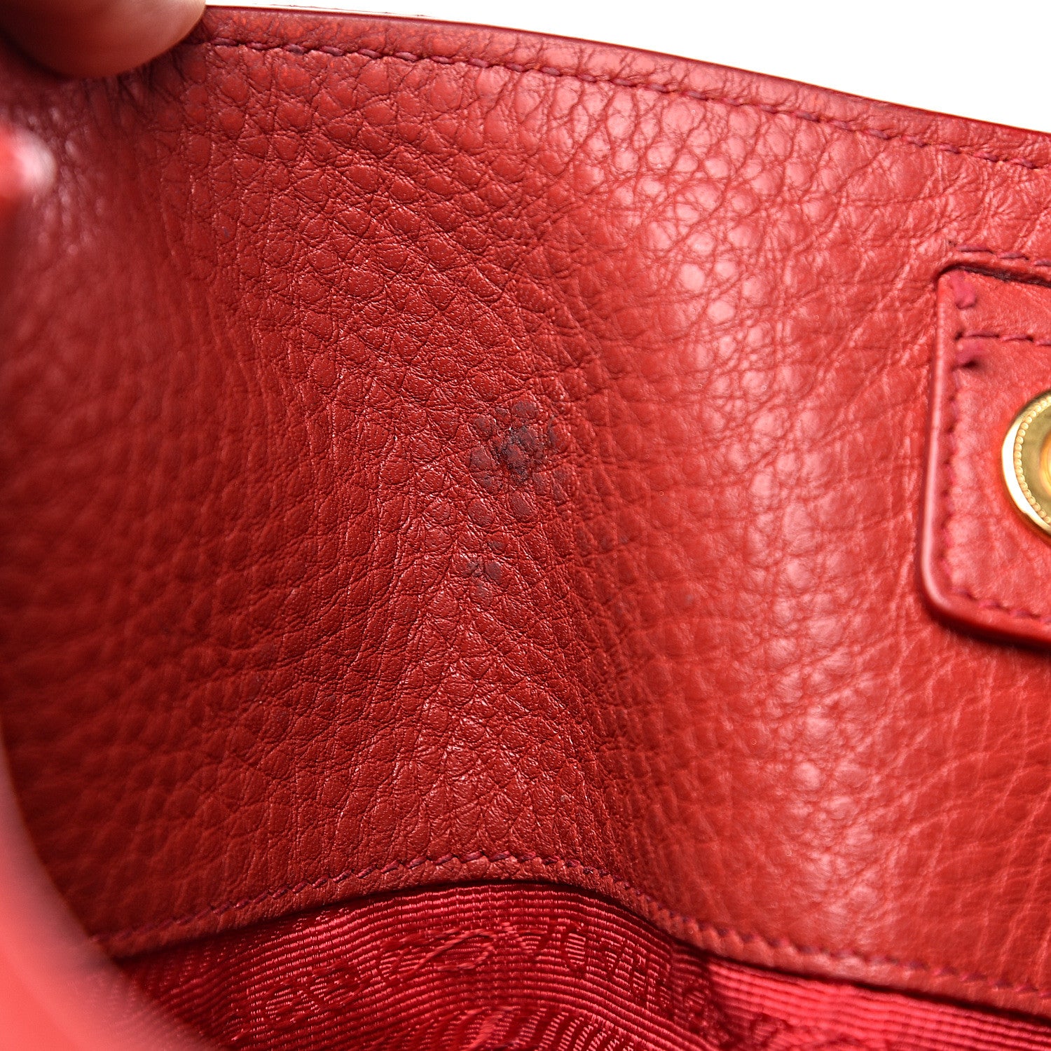 Prada Vitello Daino Hobo Red 11 of 16