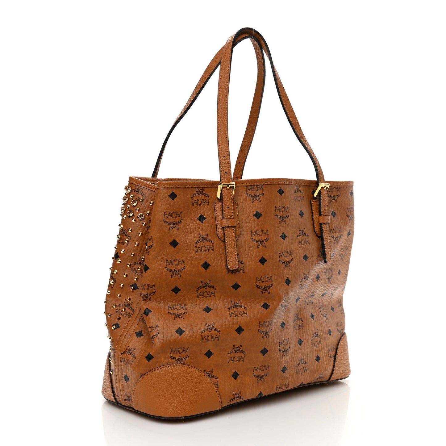 Visetos Swarovski Crystal Shopper Tote Cognac