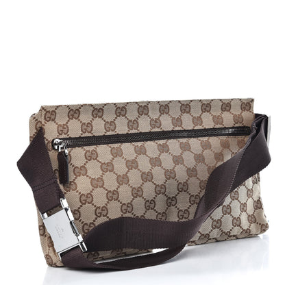 Gucci GG Monogram Double Pocket Belt Bag Dark Brown 3 of 9