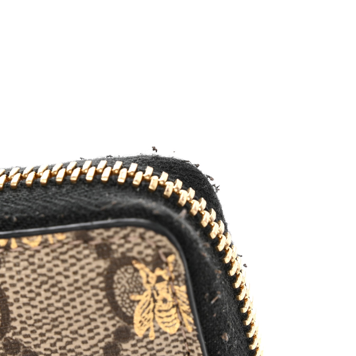 Gucci GG Supreme Monogram Bees Zip Around Wallet 9 of 10