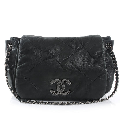 Chanel Iridescent Calfskin Glint Accordion Flap Black 1 of 7