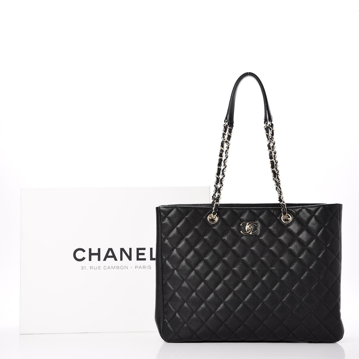 Chanel Caviar Quilted Large Shopping Tote Black 8 of 8