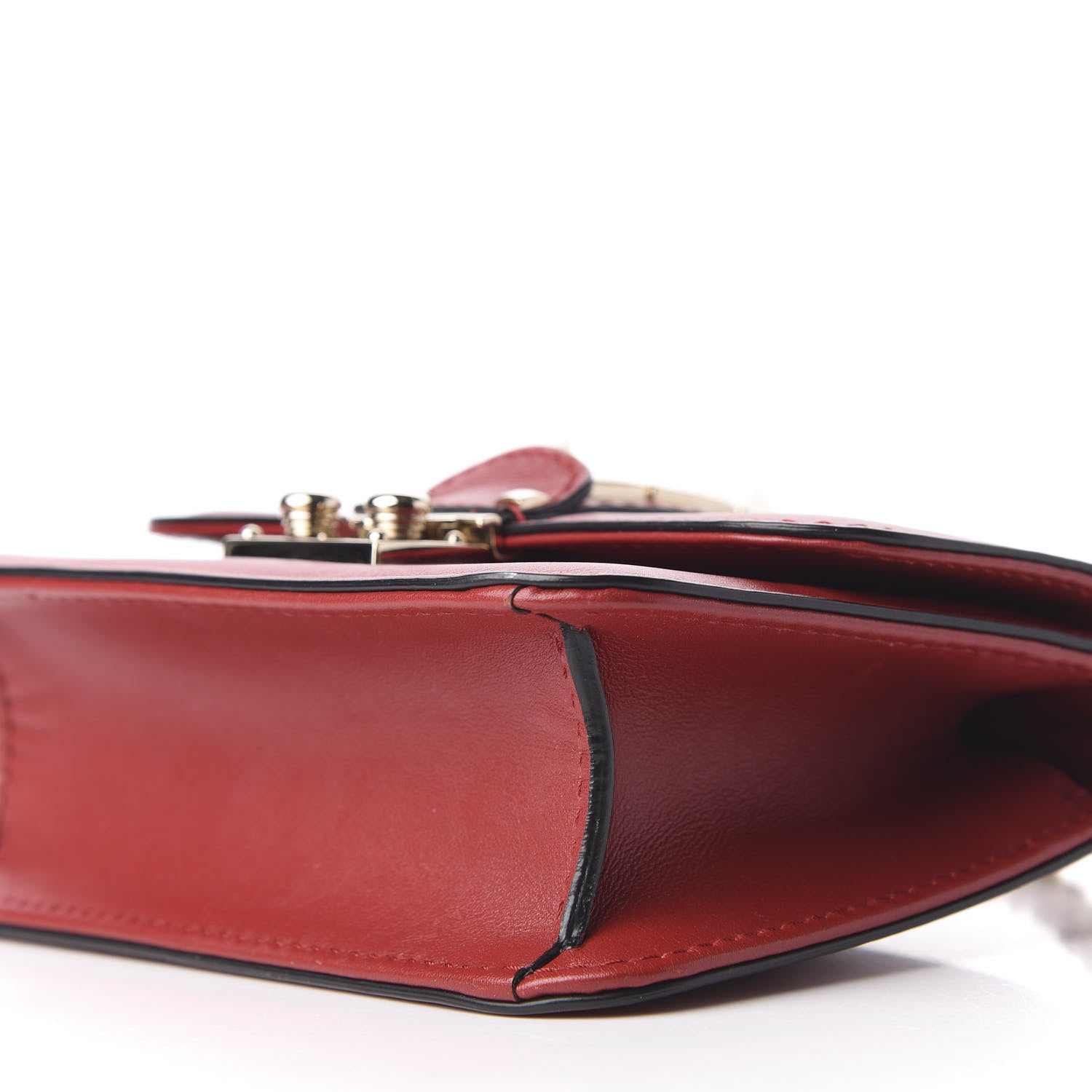 Valentino Garavani Vitello Mini Glam Lock Rockstud Flap Red 8 of 10