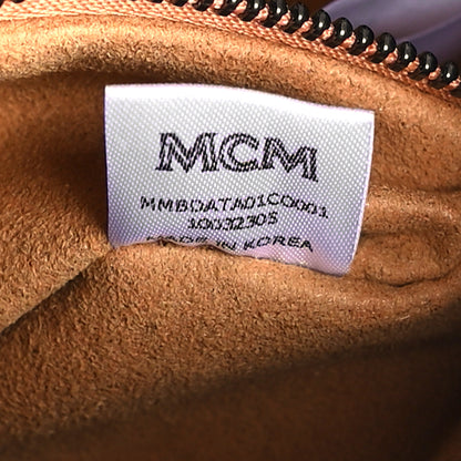 MCM Maxi Visetos Small Aren Boston Bag Cognac 7 of 10