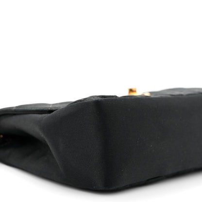 Chanel Satin Quilted Flap Black 9 of 10