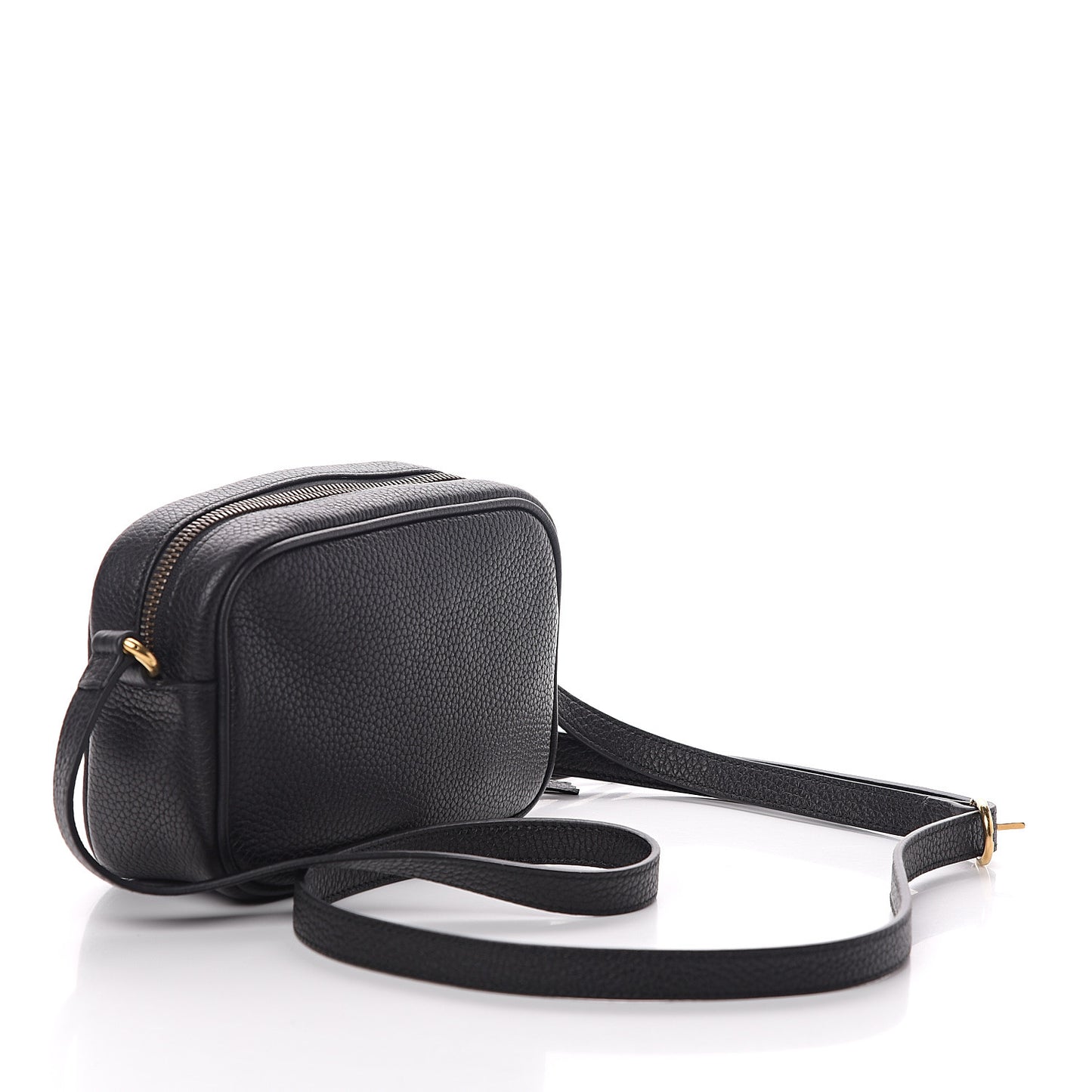 Pebbled Calfskin Mini Soho Disco Bag Black
