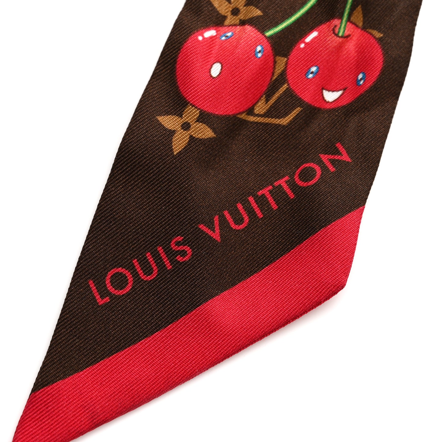 LV X TM Silk Monogram Cerises Bandeau Brown