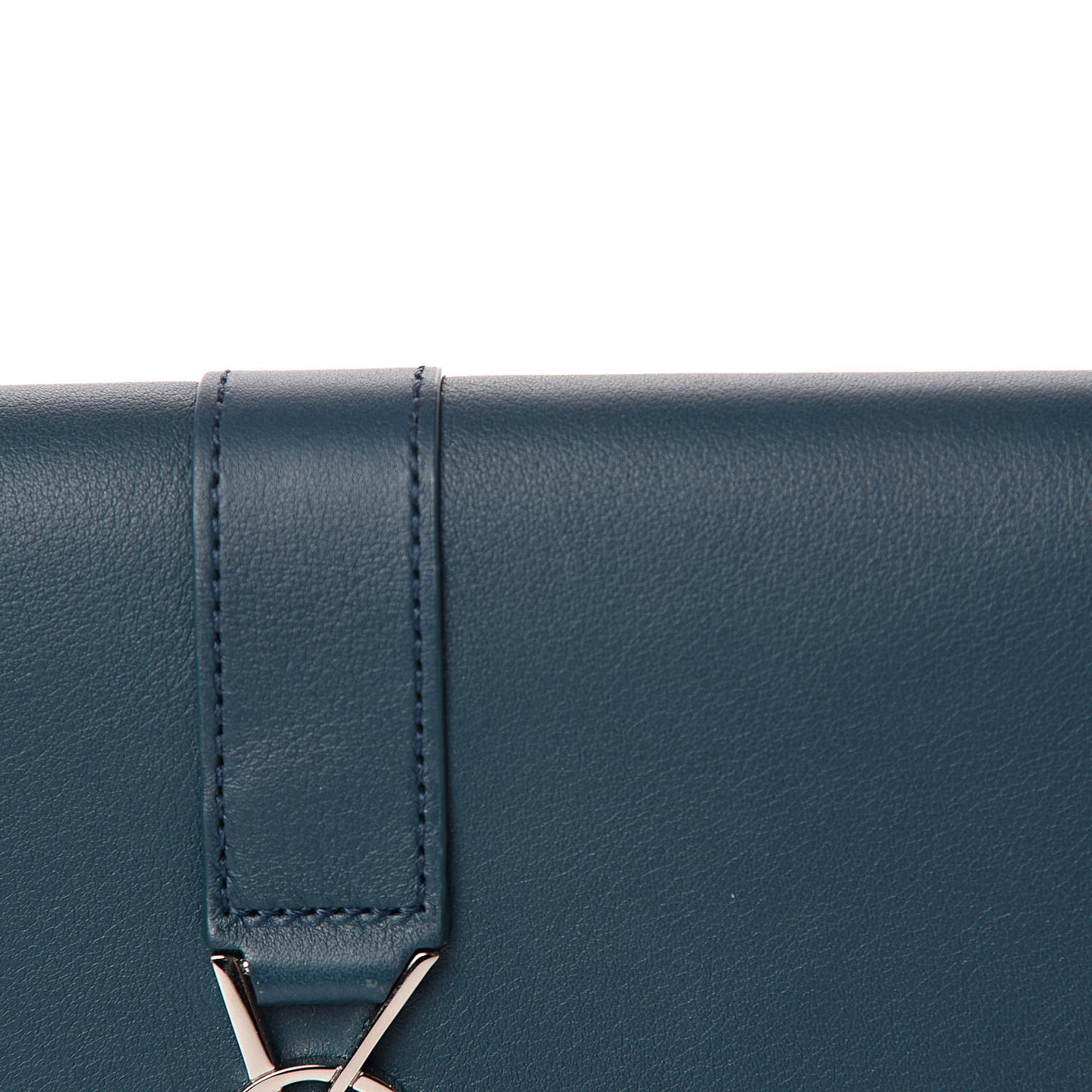 Calfskin Monogram Large Flap Wallet Dark Turquoise