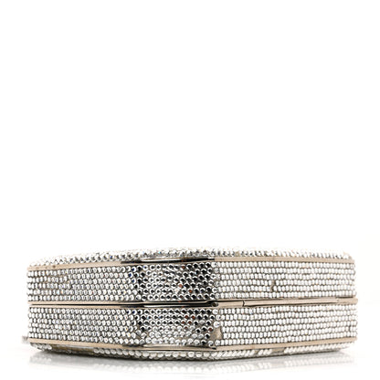 Judith Leiber Swarovski Crystal Minaudiere Clutch Silver 5 of 19