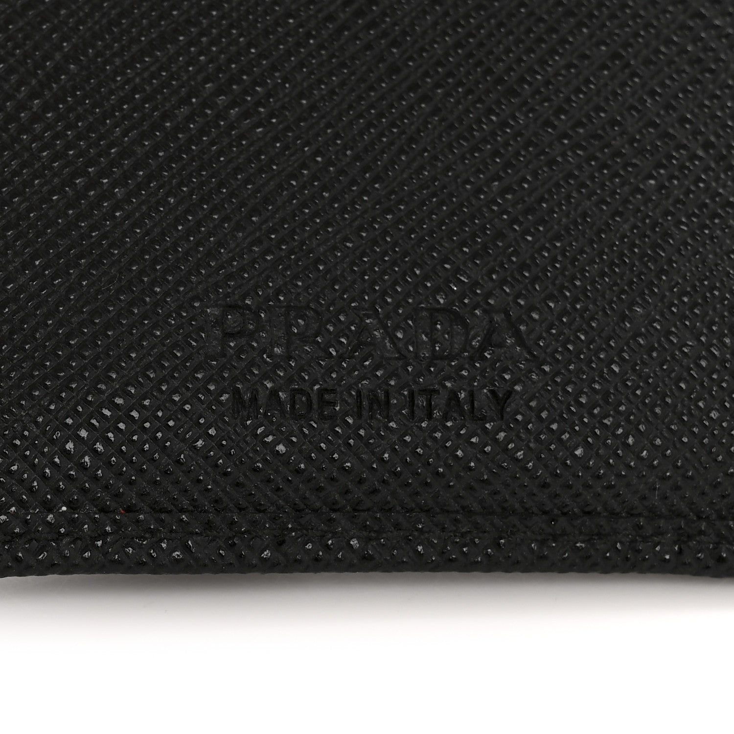 Prada Saffiano Triangle Card Holder Black 6 of 10