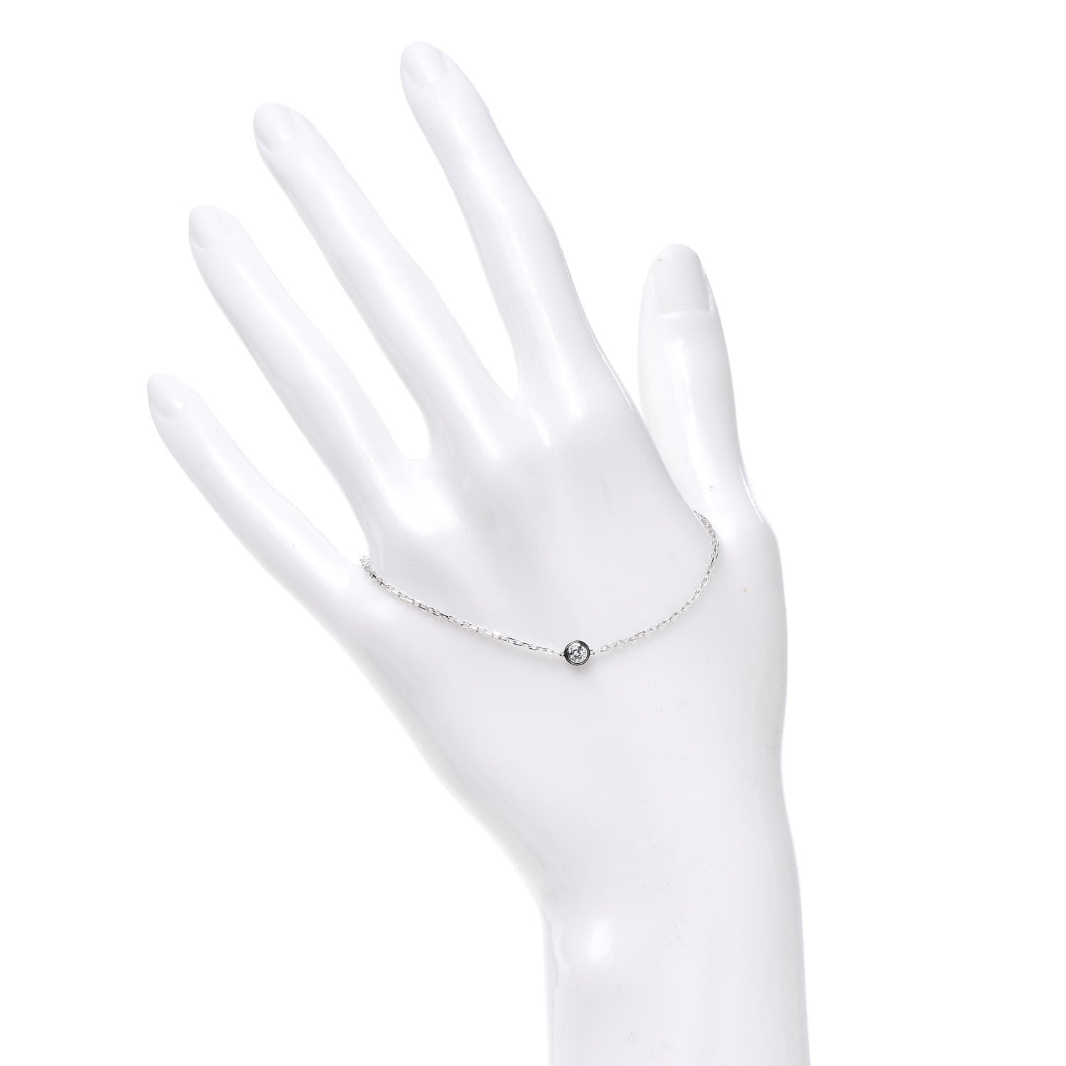 Cartier 18K White Gold Diamond SM D'Amour Bracelet 2 of 6