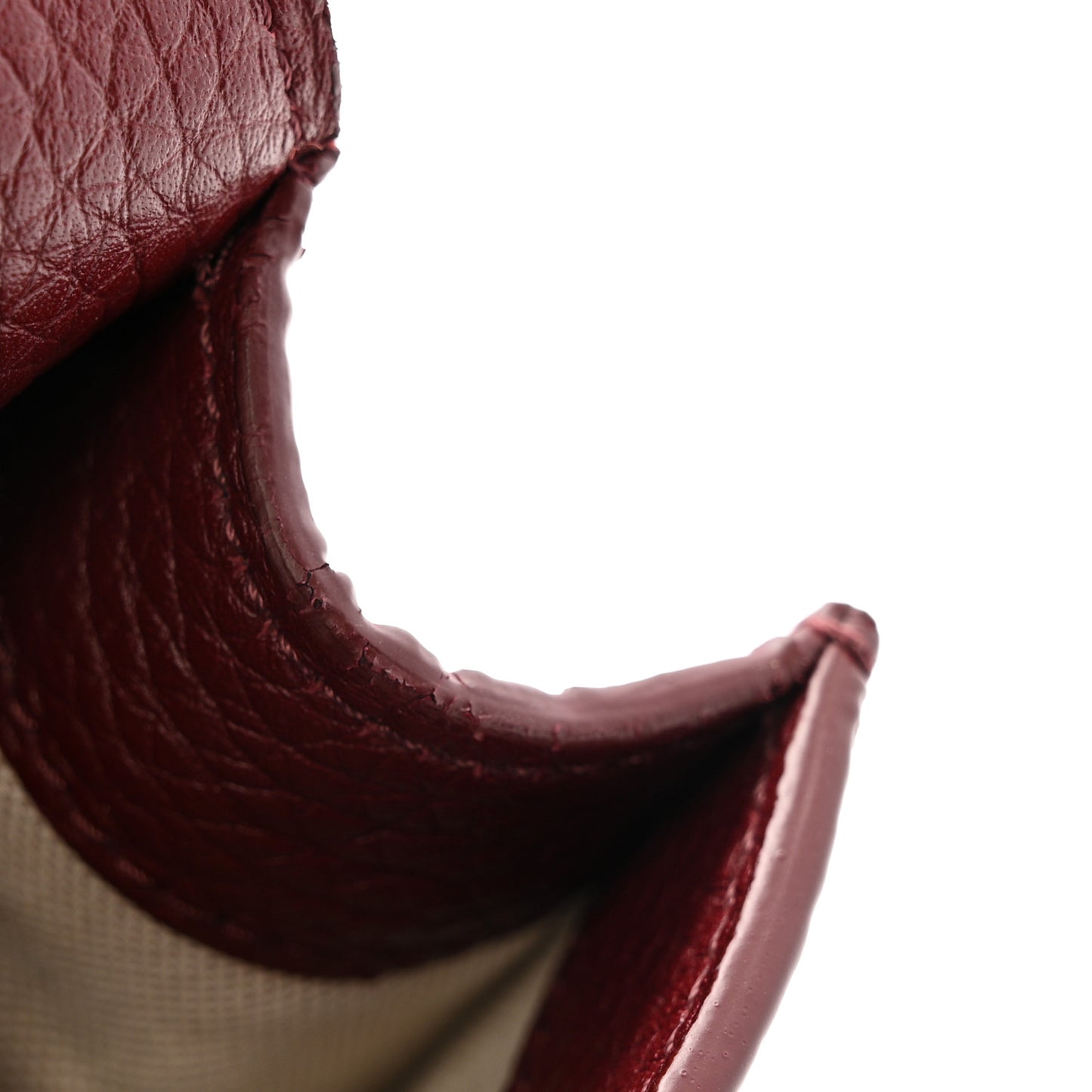 Grained Calfskin Large T Clasp Tara Crossbody Bag Cabernet