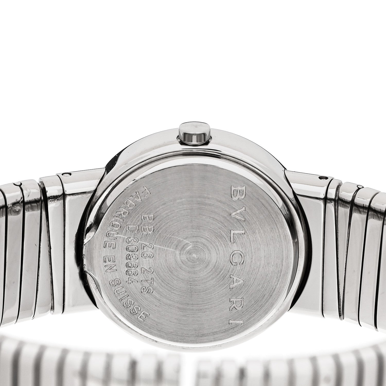 Bulgari Stainless Steel Diamond 26mm Tubogas Quartz Watch Black 4 of 4