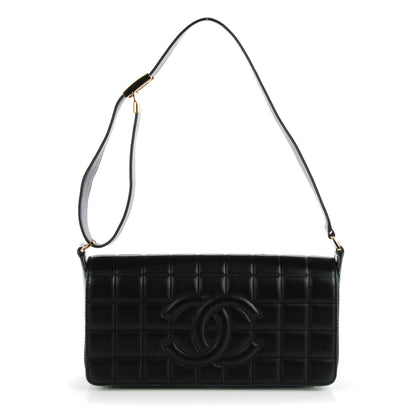 Chanel Lambskin Quilted CC Chocolate Bar Flap Black 1 of 7