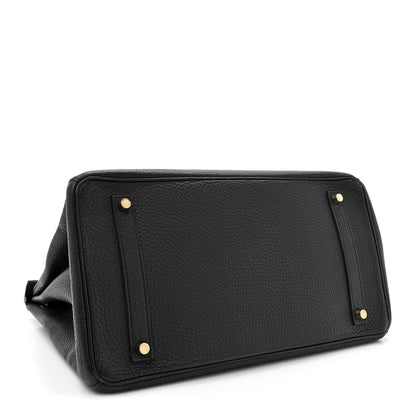 Hermes Taurillon Clemence Birkin 35 Black 4 of 25