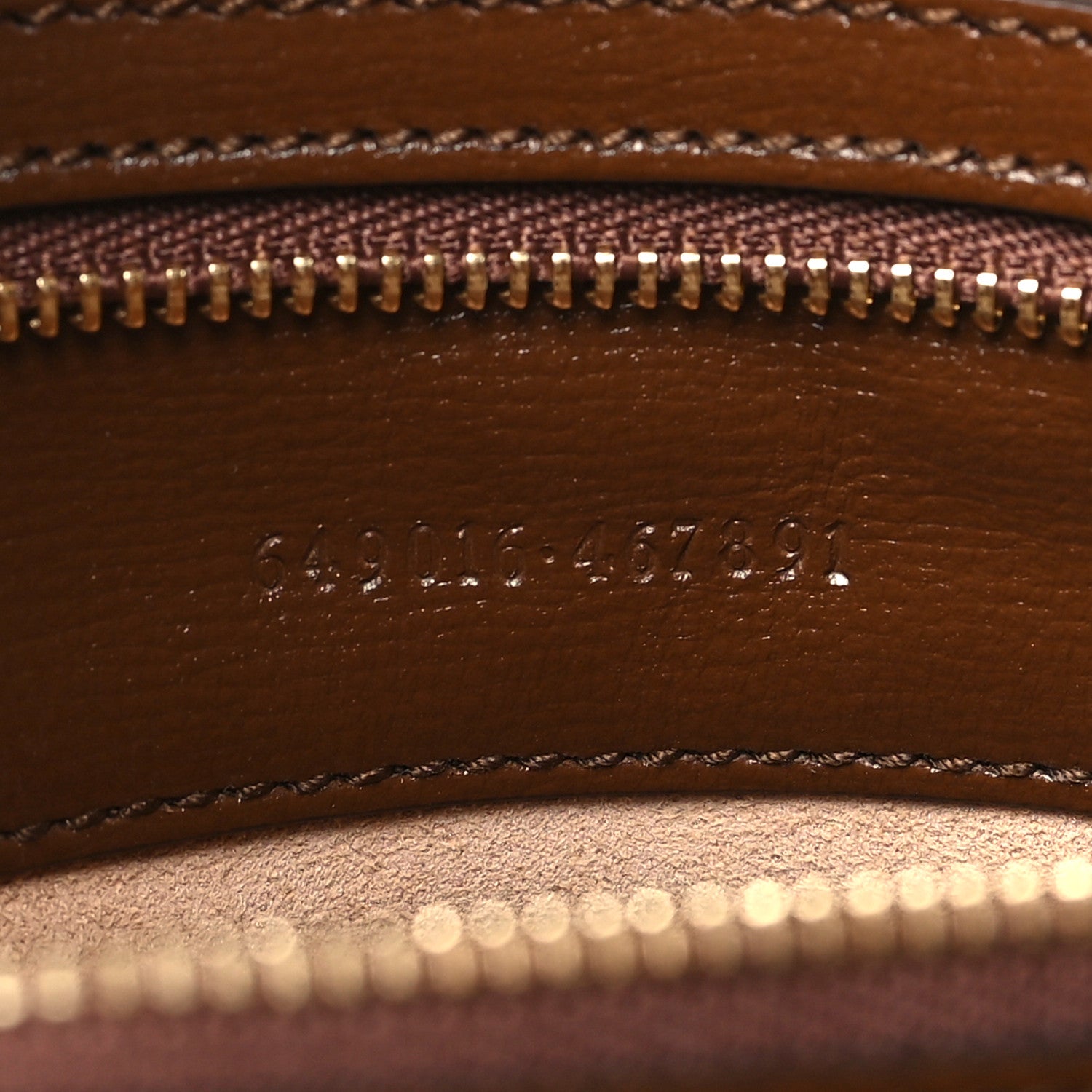 Gucci GG Supreme Monogram Azalea Calfskin Web Medium Jackie 1961 Tote Beige Ebony Brown Sugar 7 of 10