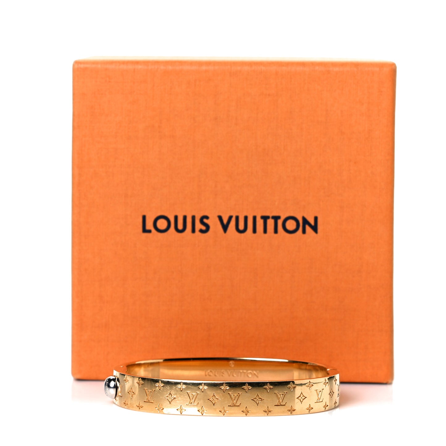 Brass Monogram Nanogram Cuff S Gold