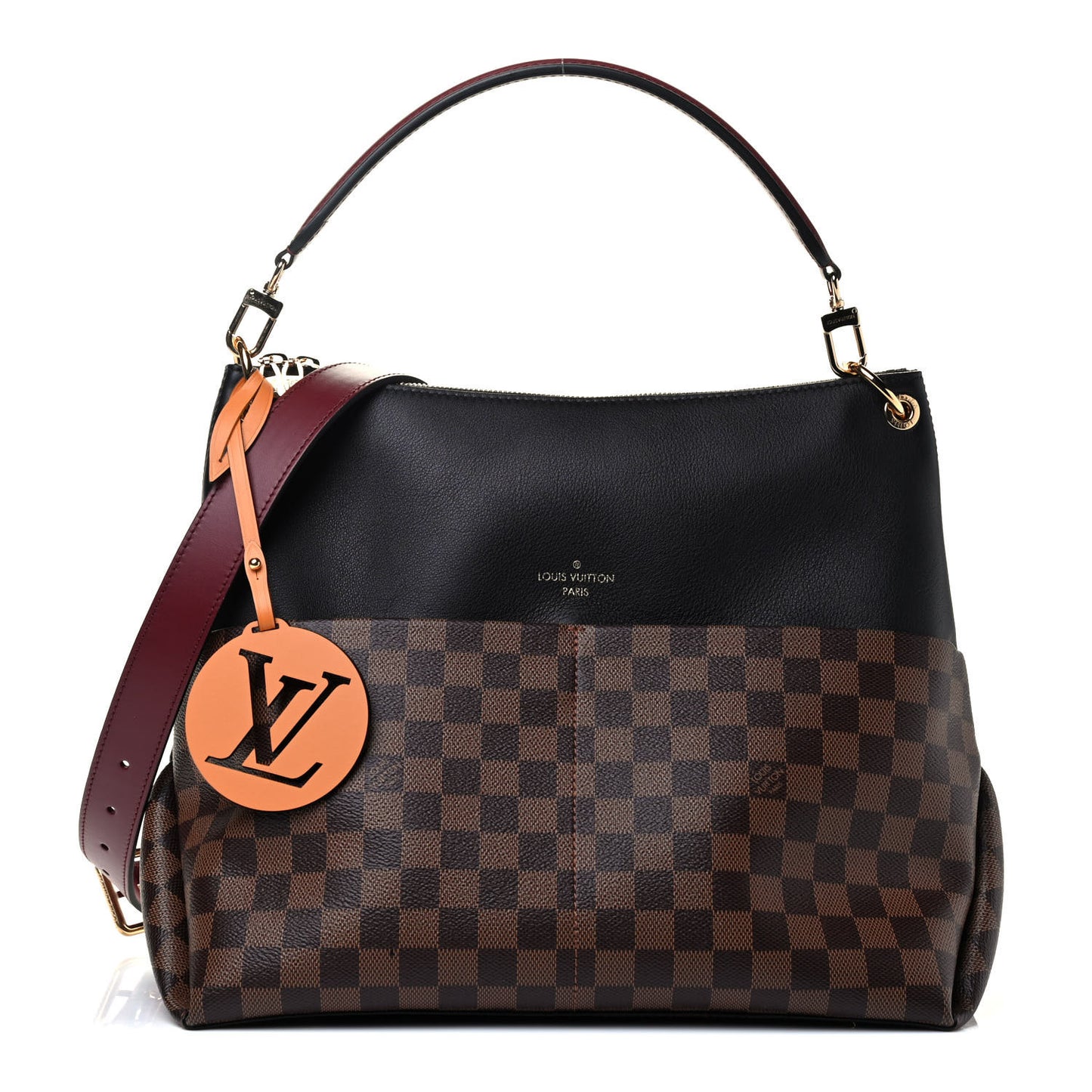Damier Ebene Calfskin Maida Black