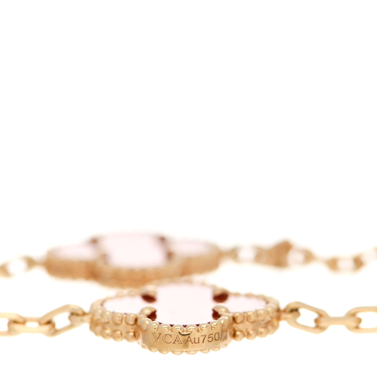 Van Cleef & Arpels 18K Yellow Gold Carnelian 5 Motifs Vintage Alhambra Bracelet 3 of 5