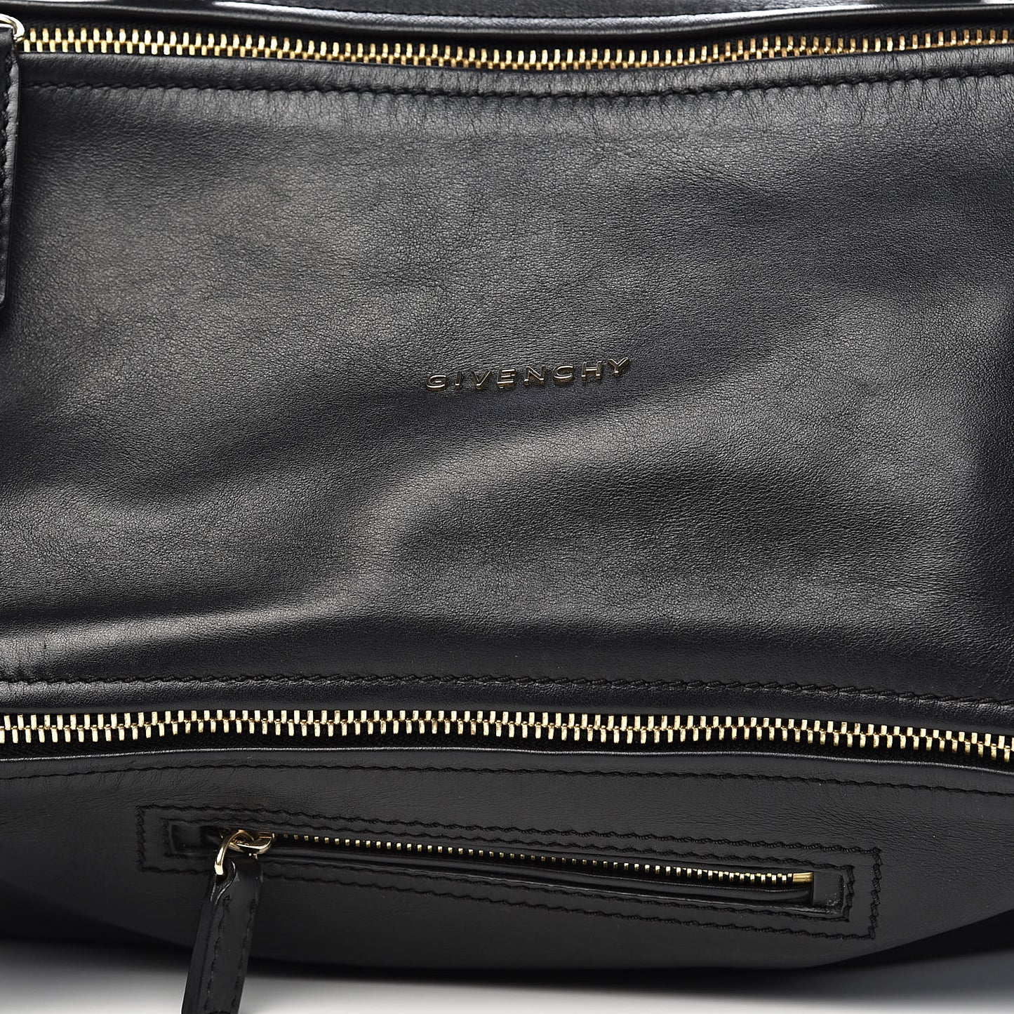 Calfskin Whipstitch Large Pandora Black